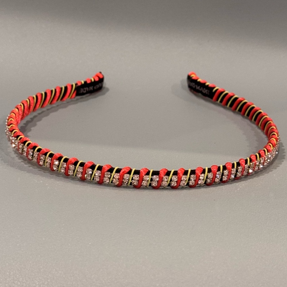 Cara New York Elegant Orange and Green Rhinestone Headband